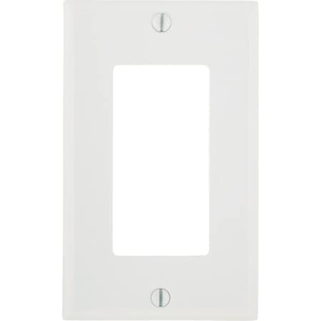 Leviton Decora 1-Gang Smooth Plastic Rocker Decorator Wall Plate, White 021-80401-00W